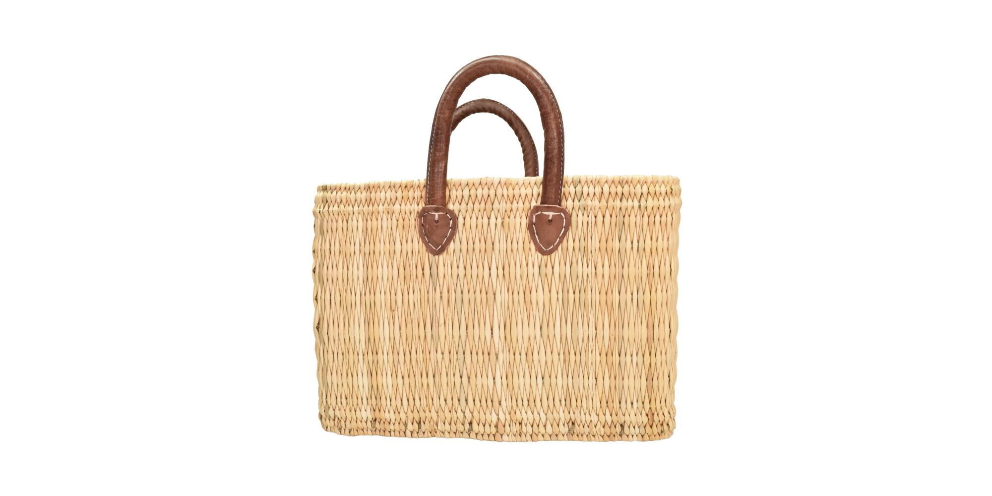 ストロー編みかご バスケット 角形Mサイズ