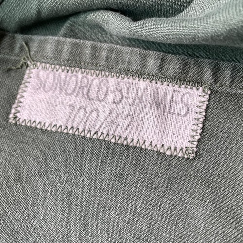60-70s SONORCO 刺繍タグ グリーン コットンツイル フレンチワークジャケット 詳細写真3