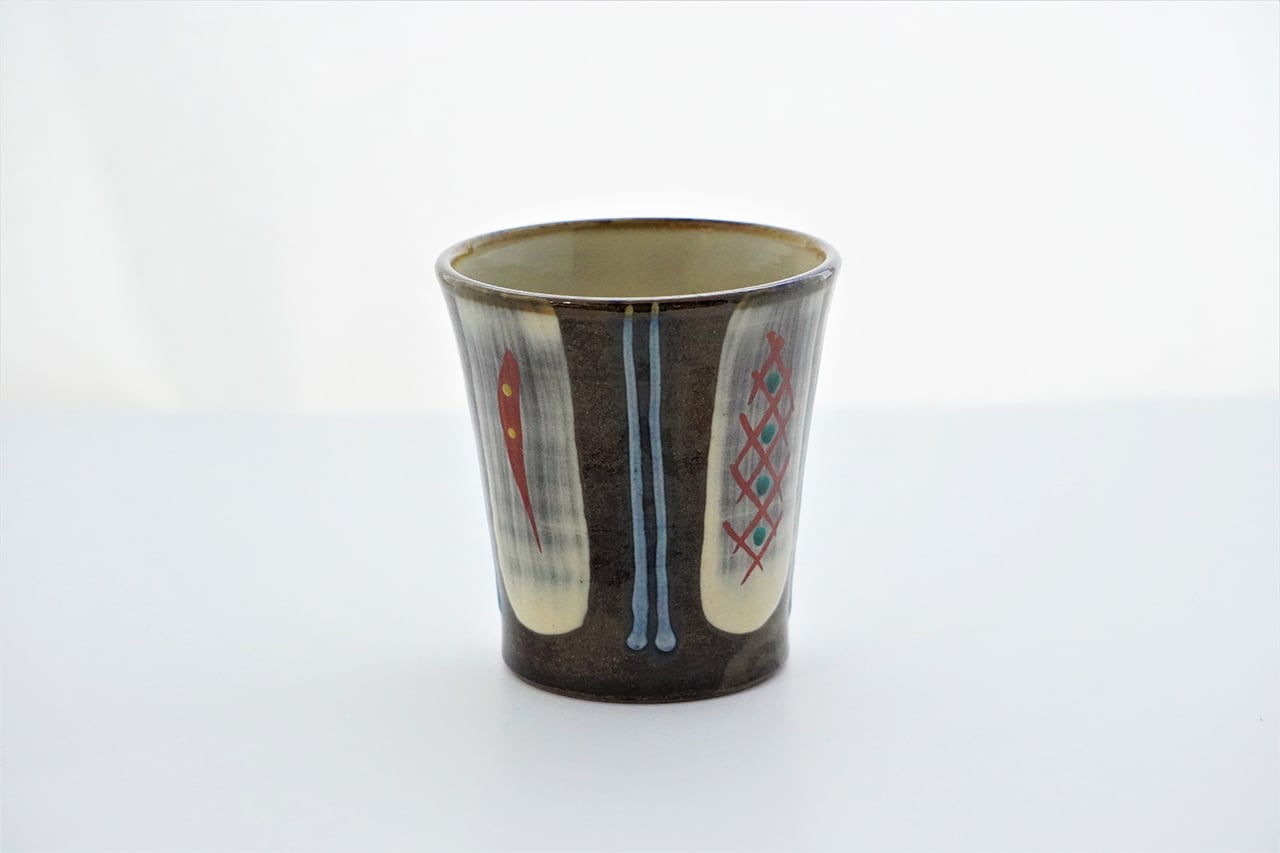 フリーカップ 赤絵刷毛目 | 陶眞窯（とうしんがま）オンラインショップ