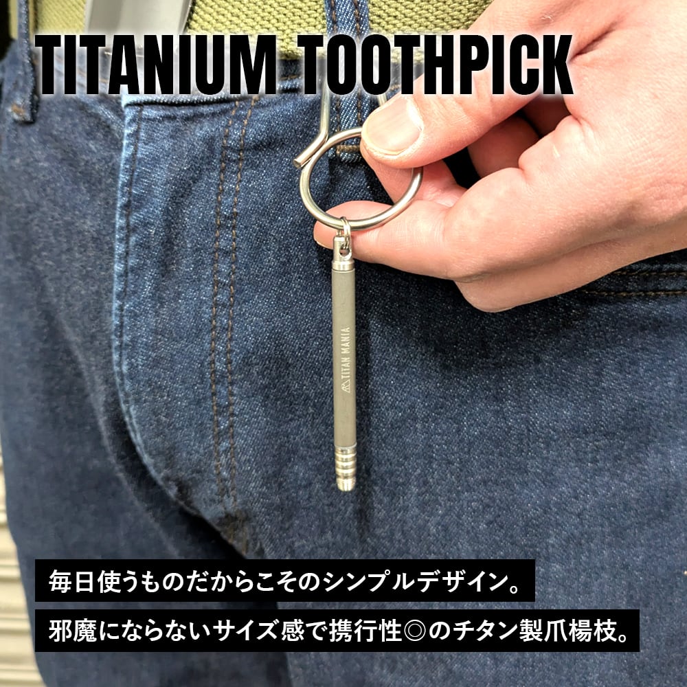 つまようじ 爪楊枝 チタン製 携帯用 便利 おしゃれ 軽量 防水 フルーツ