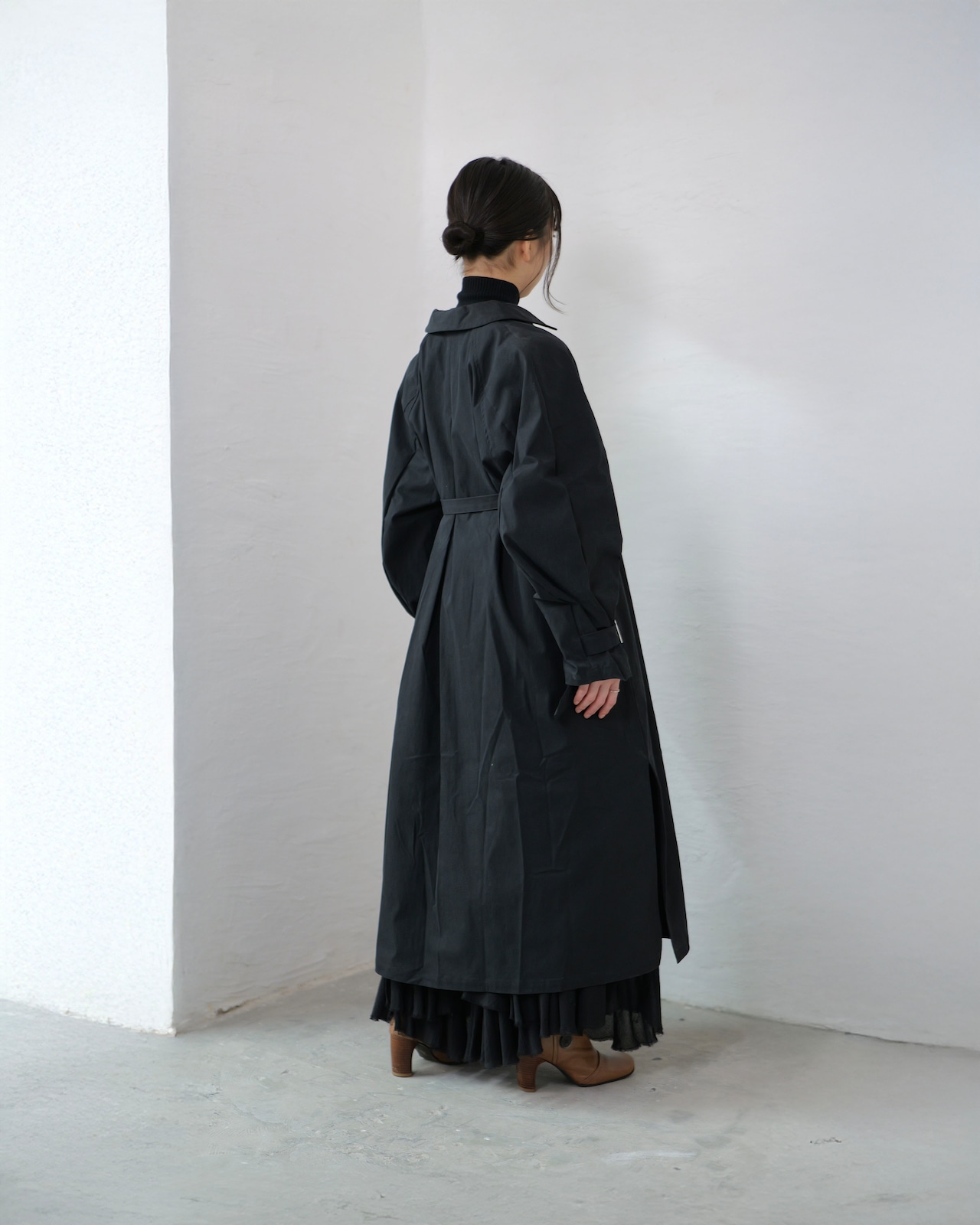 to-te - Hole Tuck Balloon :Matt Black|ホールタック/バルーンシャツコート