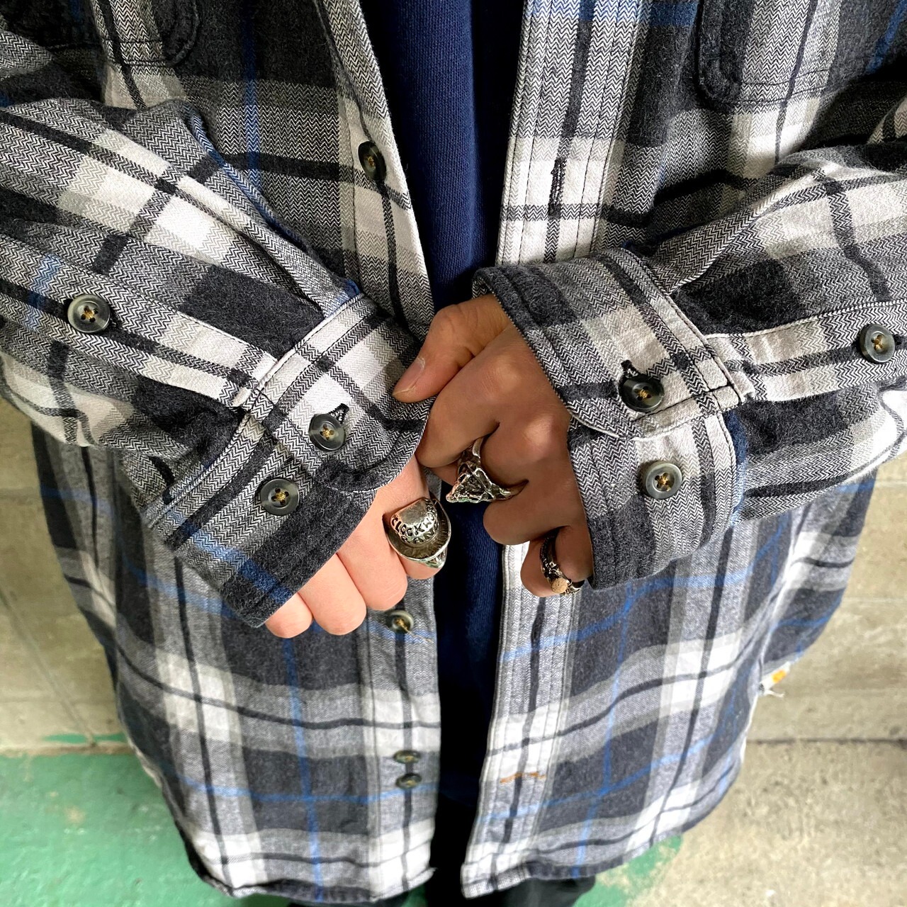 Carhartt カーハート チェック柄 長袖ヘビーネルシャツ メンズXL 古着 