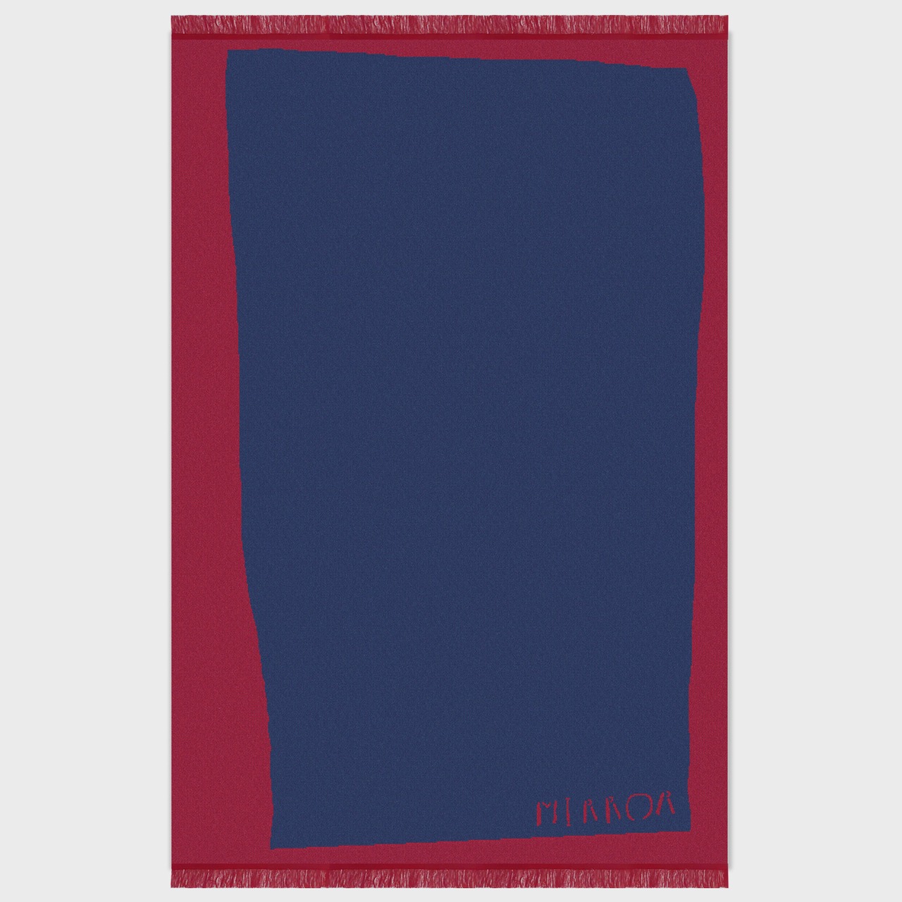 【Kazuki Kamamura】鎌村和貴 KNIT BLANKET MIRROR ニットショールブランケット (150cm x 100cm)