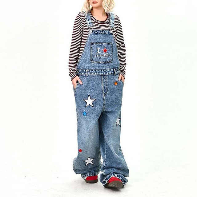 スターエンブレムワッペンオーバーサロペット   R01477