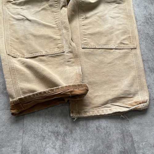 メキシコ製 ブラウン ダブルニー Carhartt B136 BRN 36×30 詳細写真6
