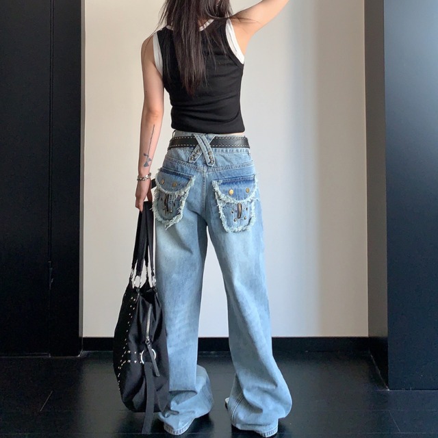 fringe-pocket denim　フリンジポケットデニム　J2060