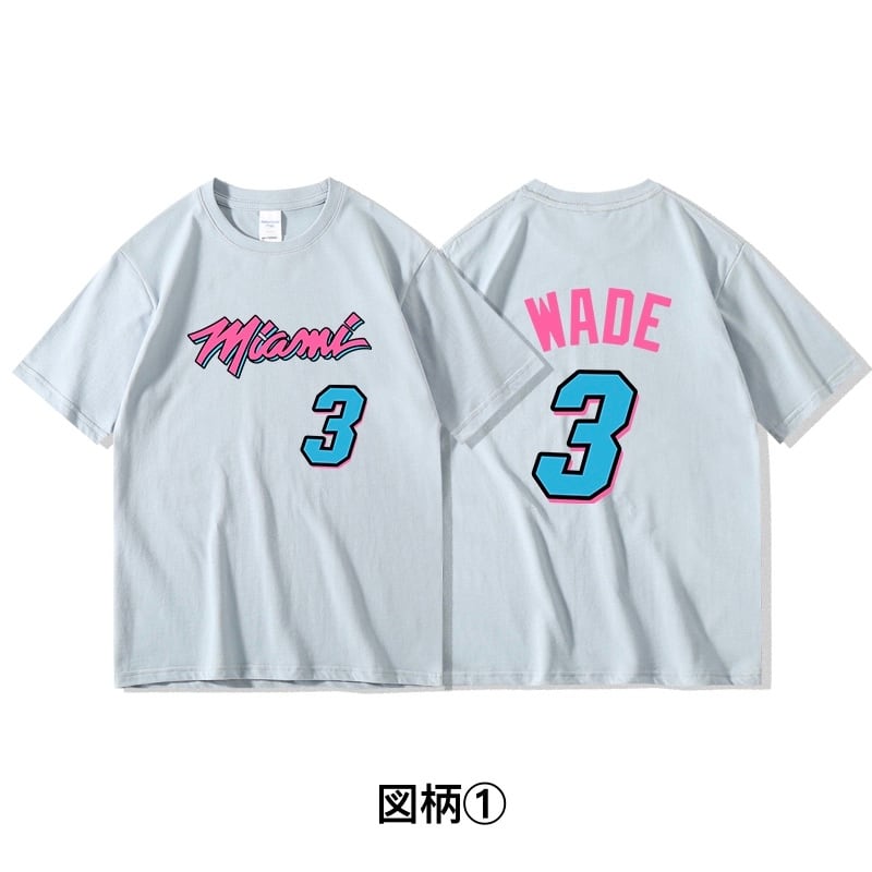 【トップス】MIAMI HEATS バスケットボール半袖Tシャツ 2204251956J