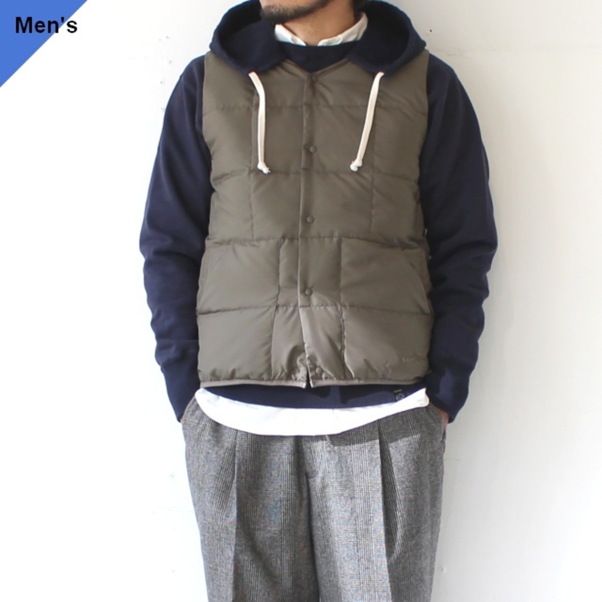 ZANTER JAPAN インナーダウンベスト RE DOWN INNER VEST （Khaki） | C 