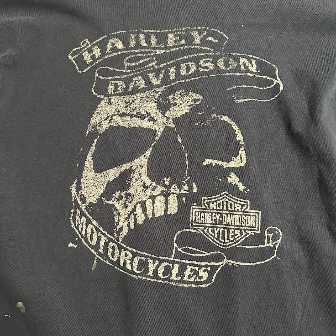 HARLEY DAVIDSON ハーレーダビッドソン 雰囲気系 ドクロ 両面 黒 半袖T