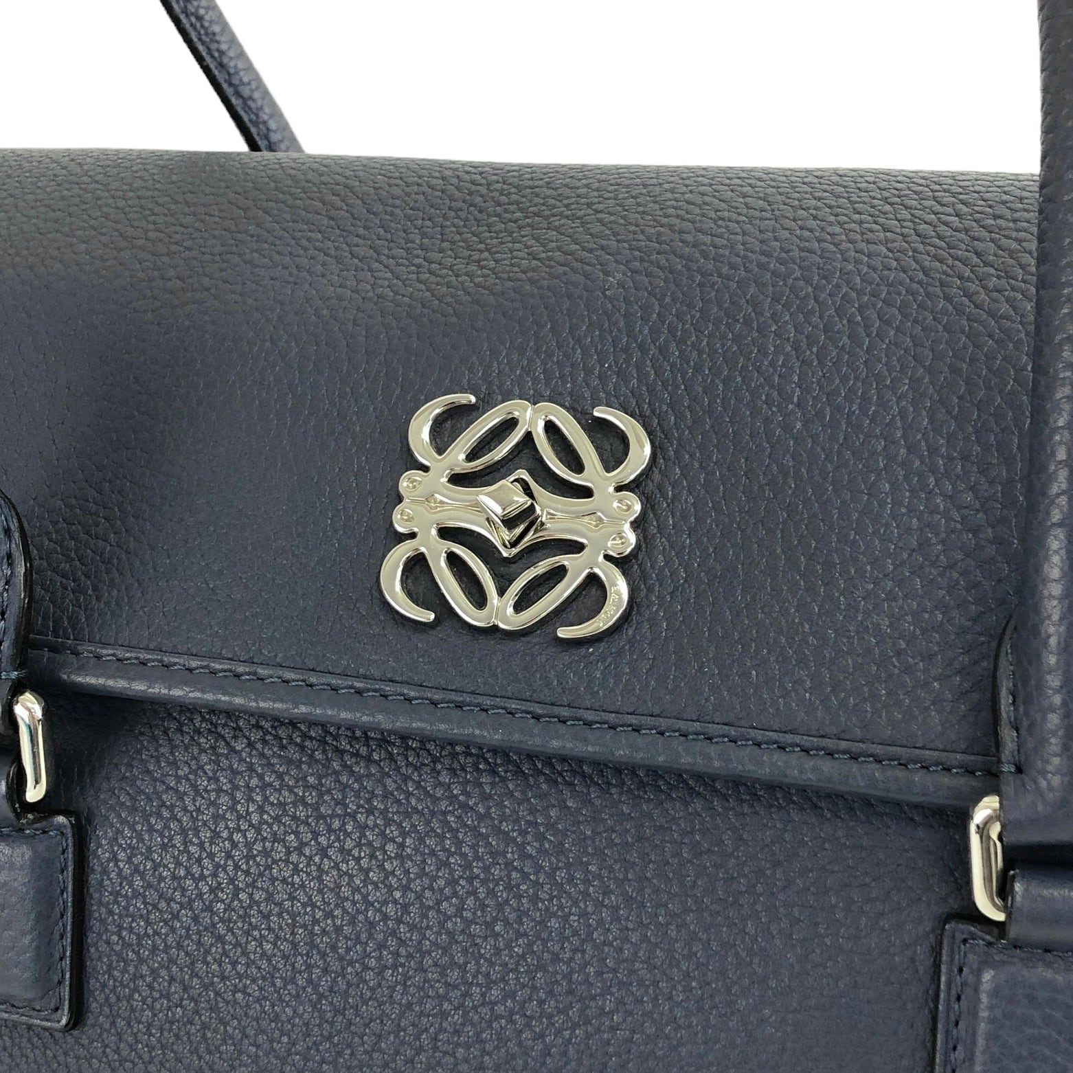 LOEWE ロエベ ターンロック アナグラム アラモ ハンドバッグ ブルー