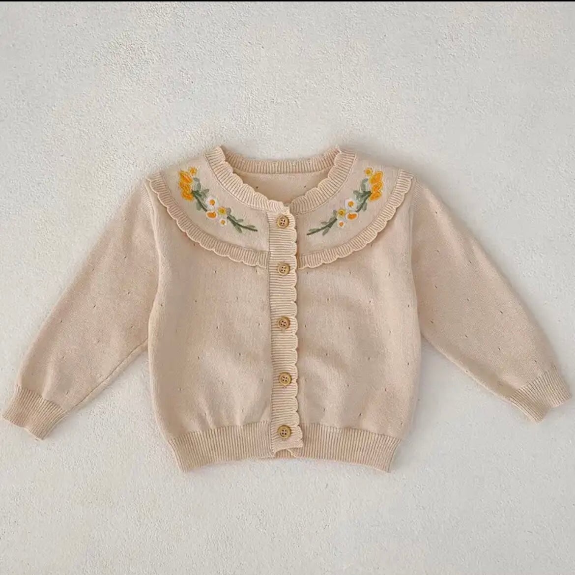 お花刺繍カーディガン
