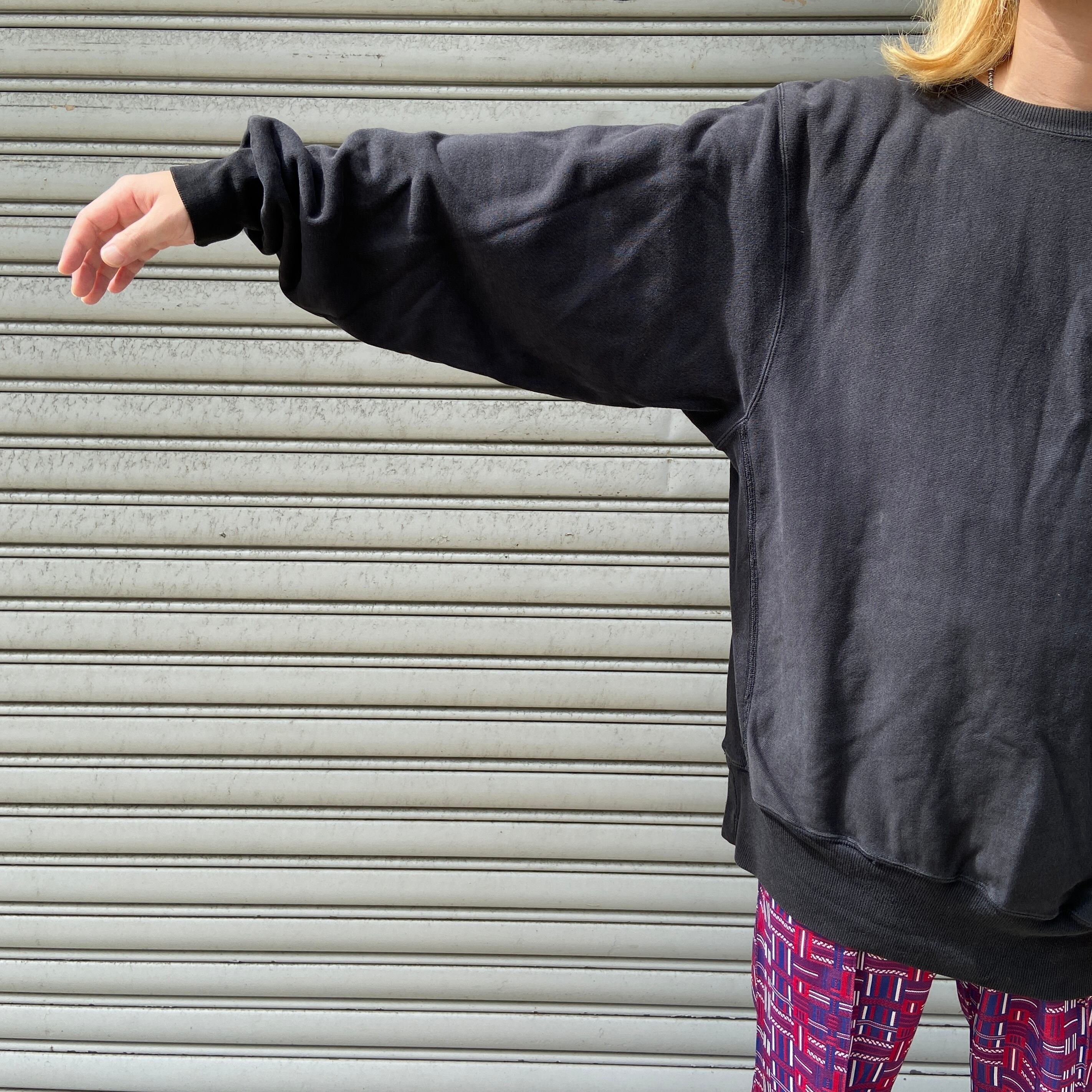 Champion リバースウィーブ 目無し チャンピオンスウェット 黒 XL 