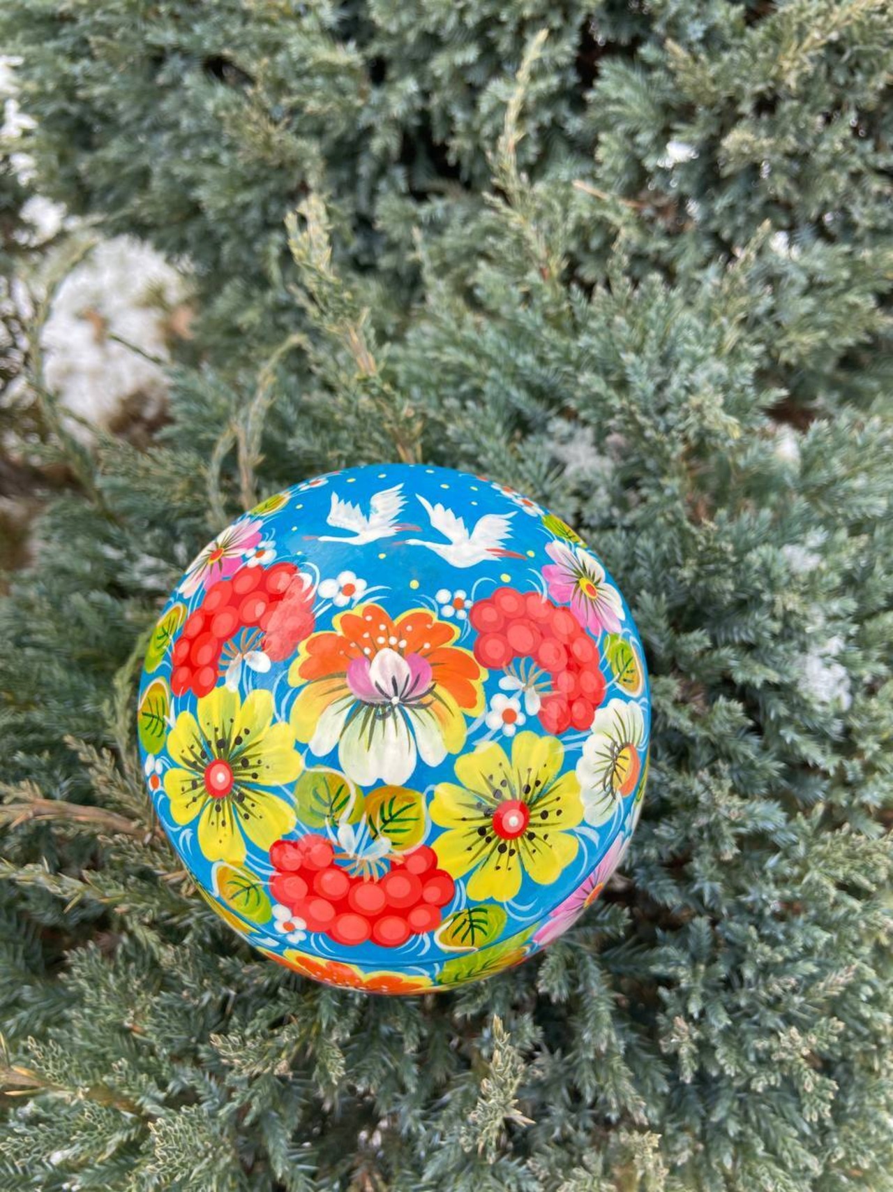 ペトリキウカ塗り　ジュエリーボックス（ホメンコ作）ウクライナ製 - 3