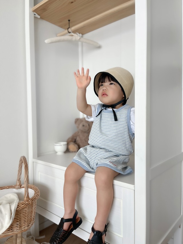 OUTLET꒰ 即納 ꒱ Waffle sleeveless overall / minirobe