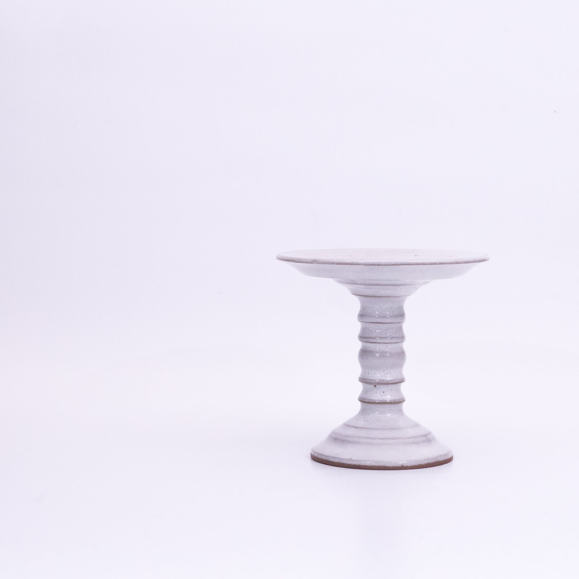 陶器製燭台 草灯 燭台 中 白 【陶器】2025011703 | Co mo feel