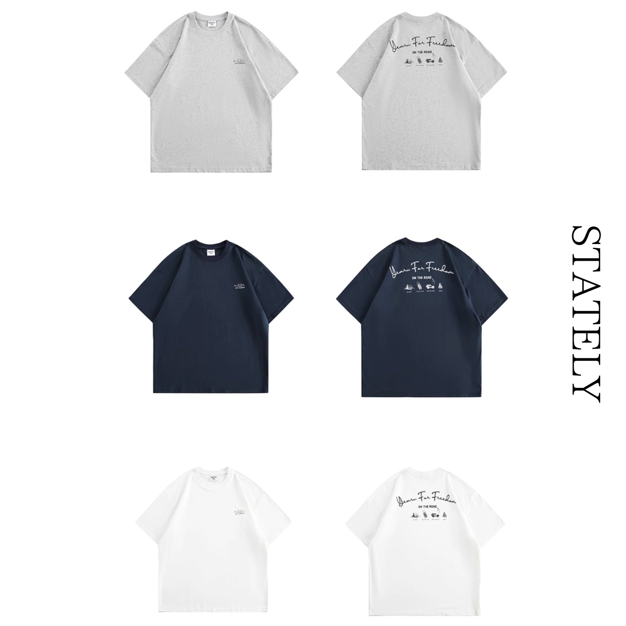 バックprint Tシャツ/3color_T218・画像4