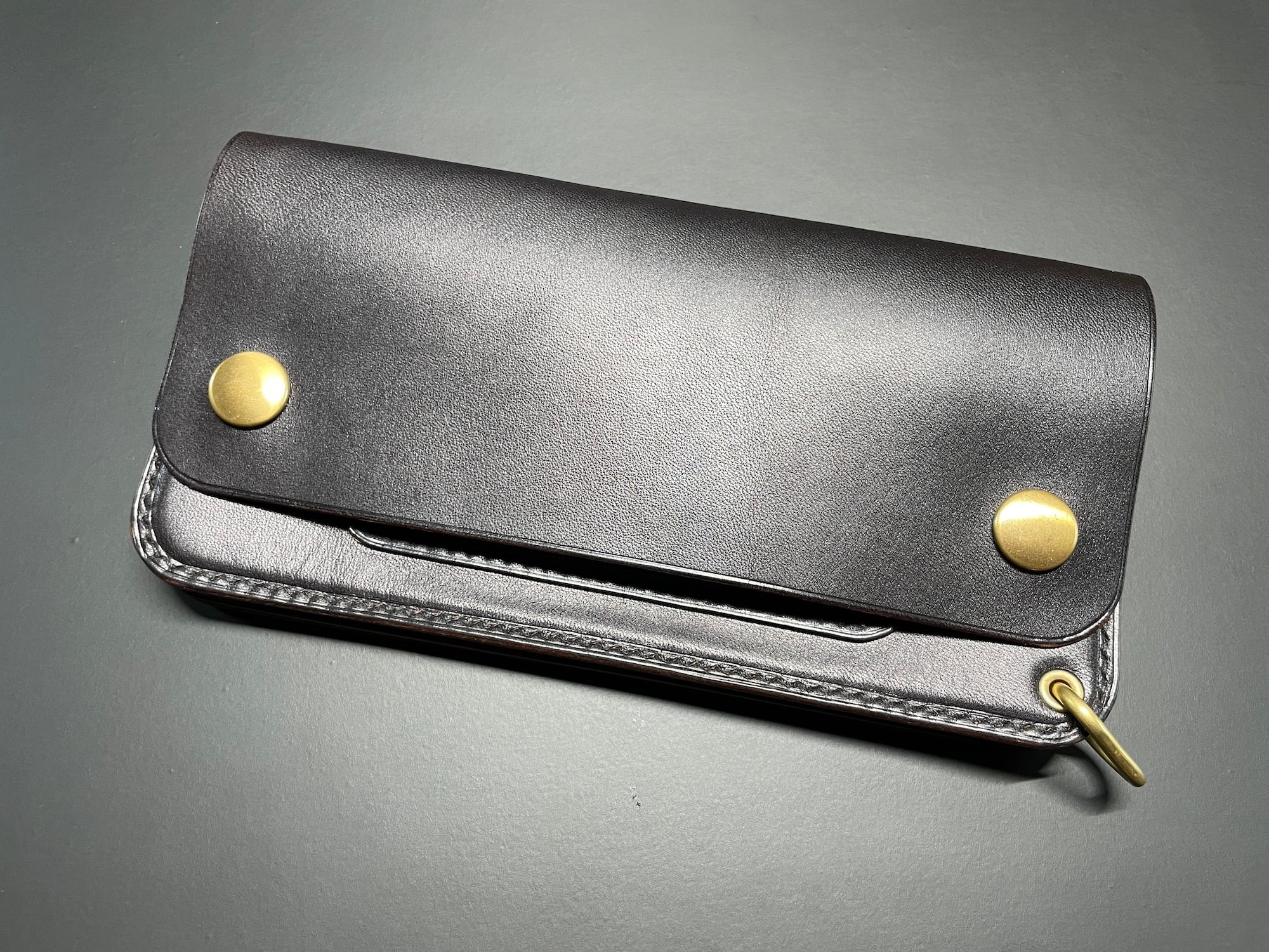 在庫品】トラッカーウォレット/栃木レザー・ブラック | 革工房Torry's Cafe