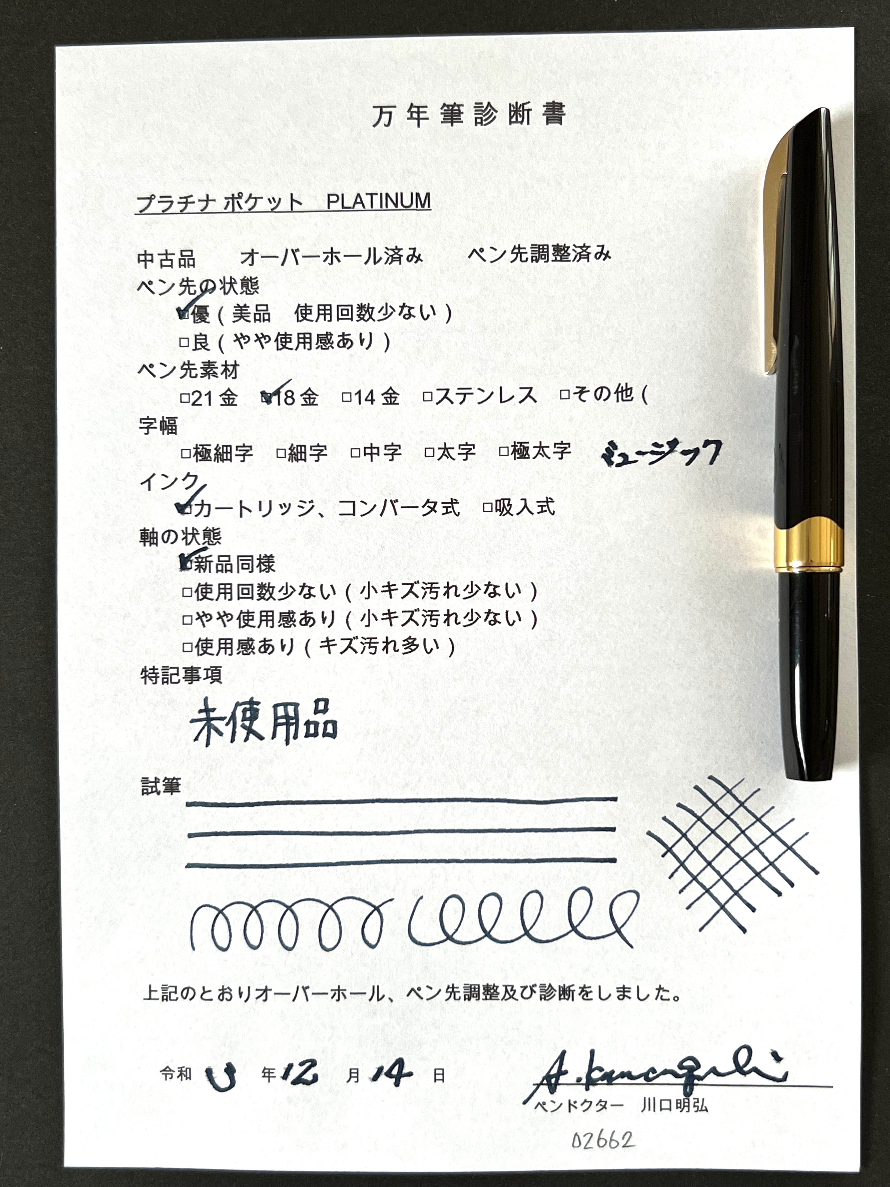 60s プラチナ ポケット PLATINUM （ミュージック） 18K 02662 | 川口