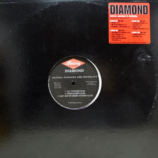 Diamond D / Hatred, Passions And Infidelity (Instrumental Vinyl) [MELP 172] - メイン画像