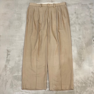 90s Polo Ralph Lauren Silk × Cotton Wide Slacks