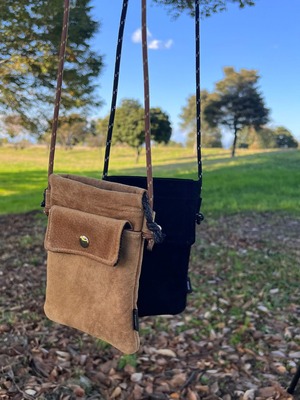 pigsuede Smartphone shoulder BROWN