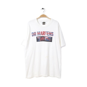 90s ドクターマーチン USA製 ヴィンテージTシャツ ロゴ DR. MARTEN ENGLAND 袖裾シングル アメカジ サイズXL 古着 @BZ0111