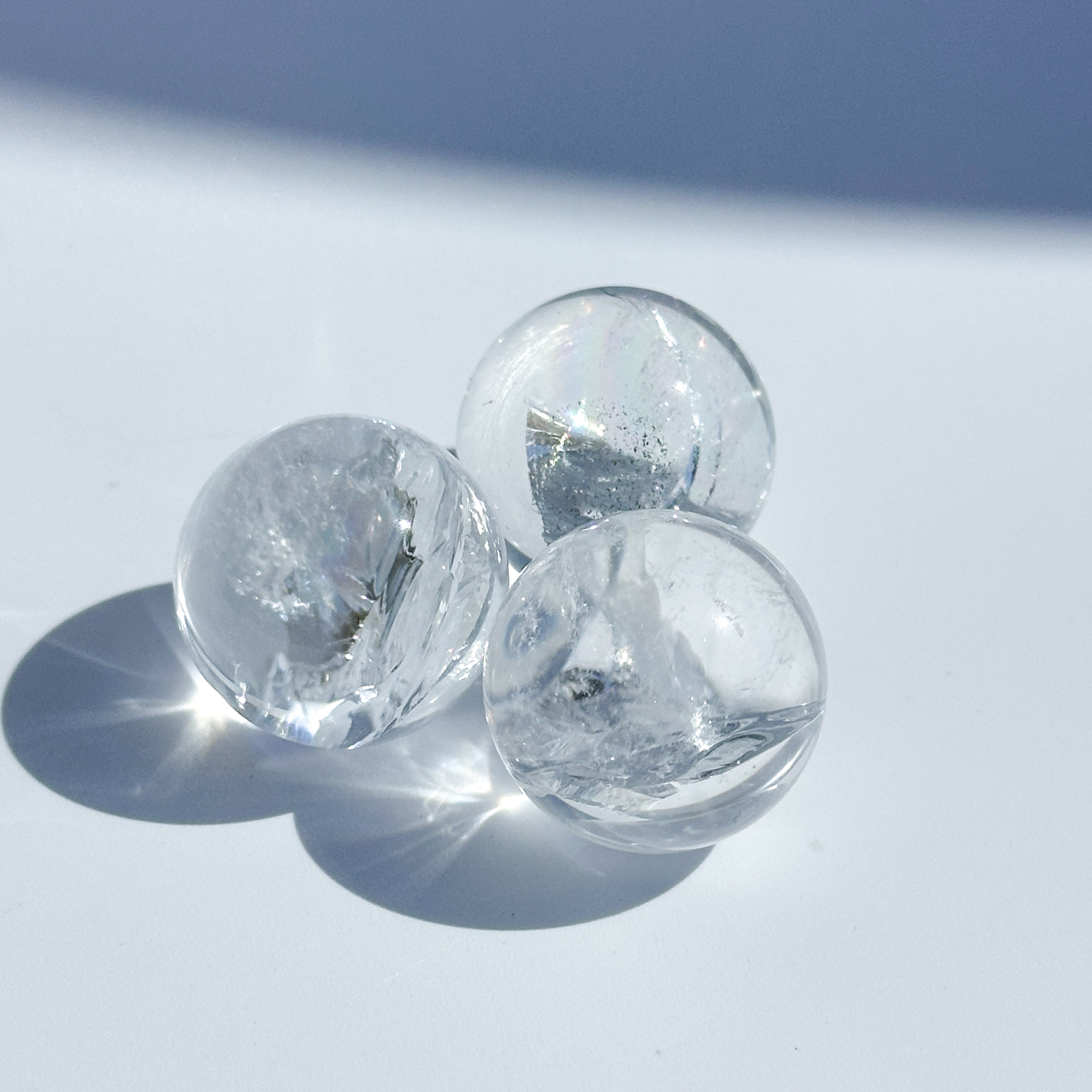 クリアクォーツ　水晶　スフィア　3個セット クリアクォーツ 水晶 スフィア 3個セット 【公式通販】