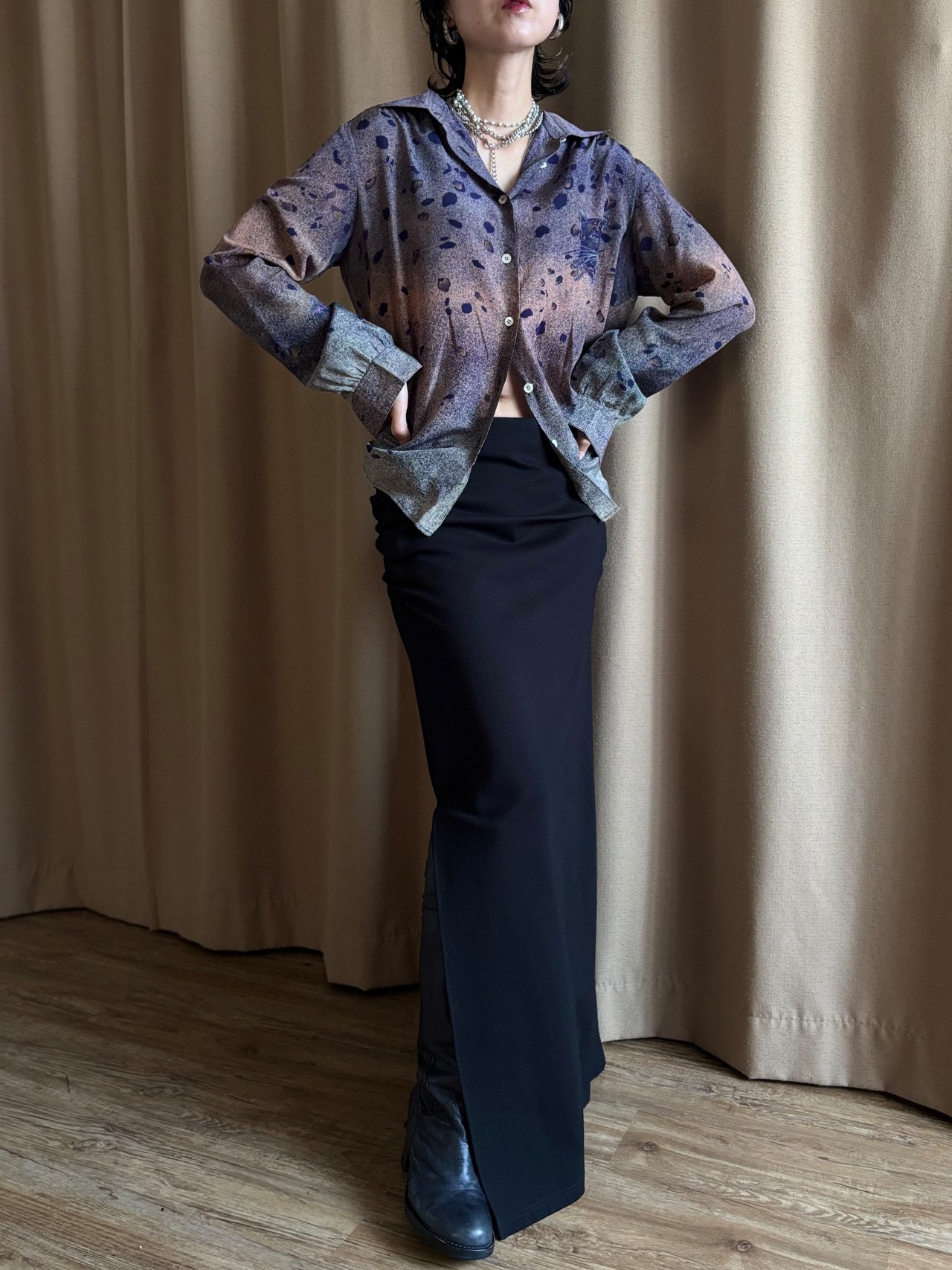MADE IN ITALY ethereal gradient leopard shirt-5270-6