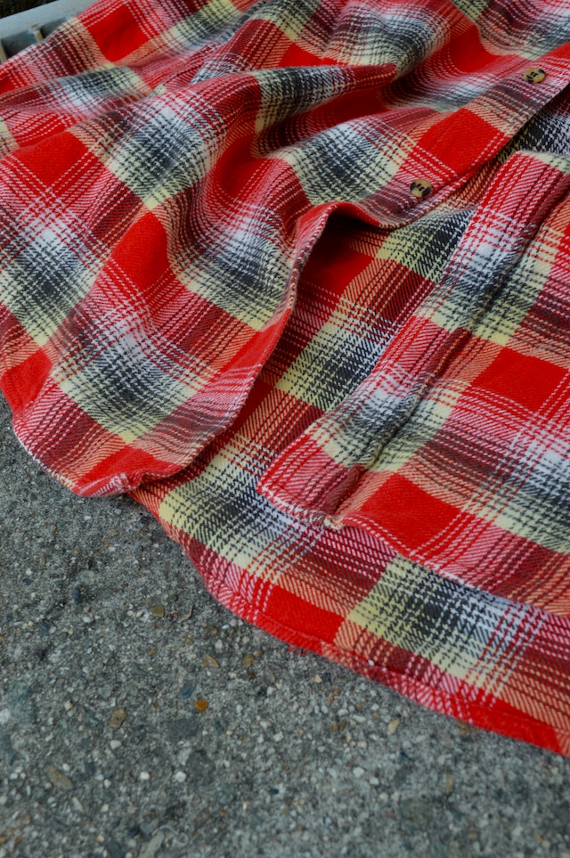 WELTER 90s OCTOPUS ARMY Light Cotton Flannel Check Shirts ウェルター 90年代 US古着 オクトパスアーミー ネルシャツ