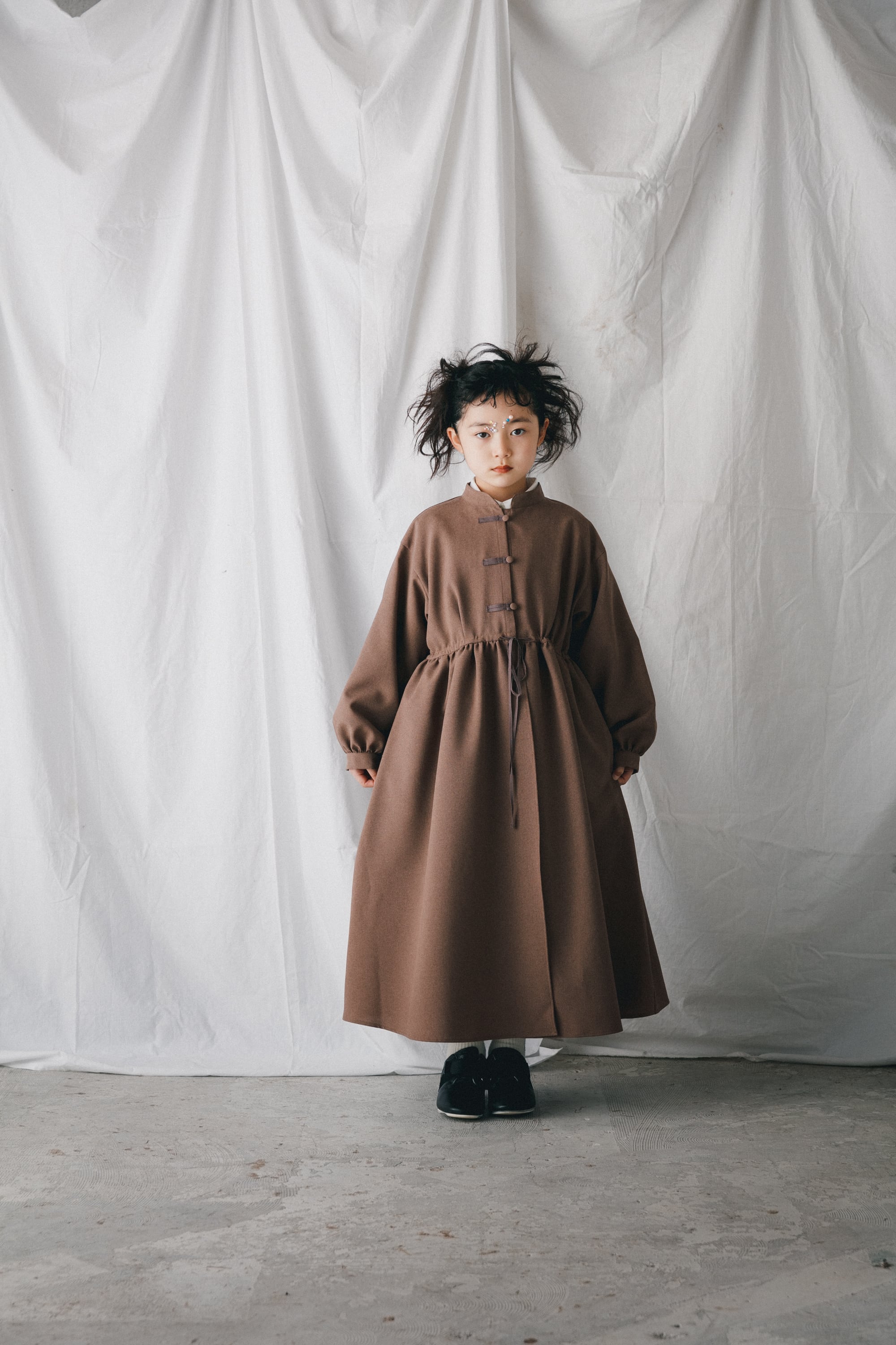 nunuforme(ヌヌフォルム)/ ガウンワンピース / Charcoal / 105〜145cm