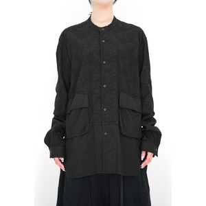 [The Viridi-anne] (ザヴィリディアン) VI-3578-02 EMBROIDERED CLOTH BAND COLLAR SHIRT