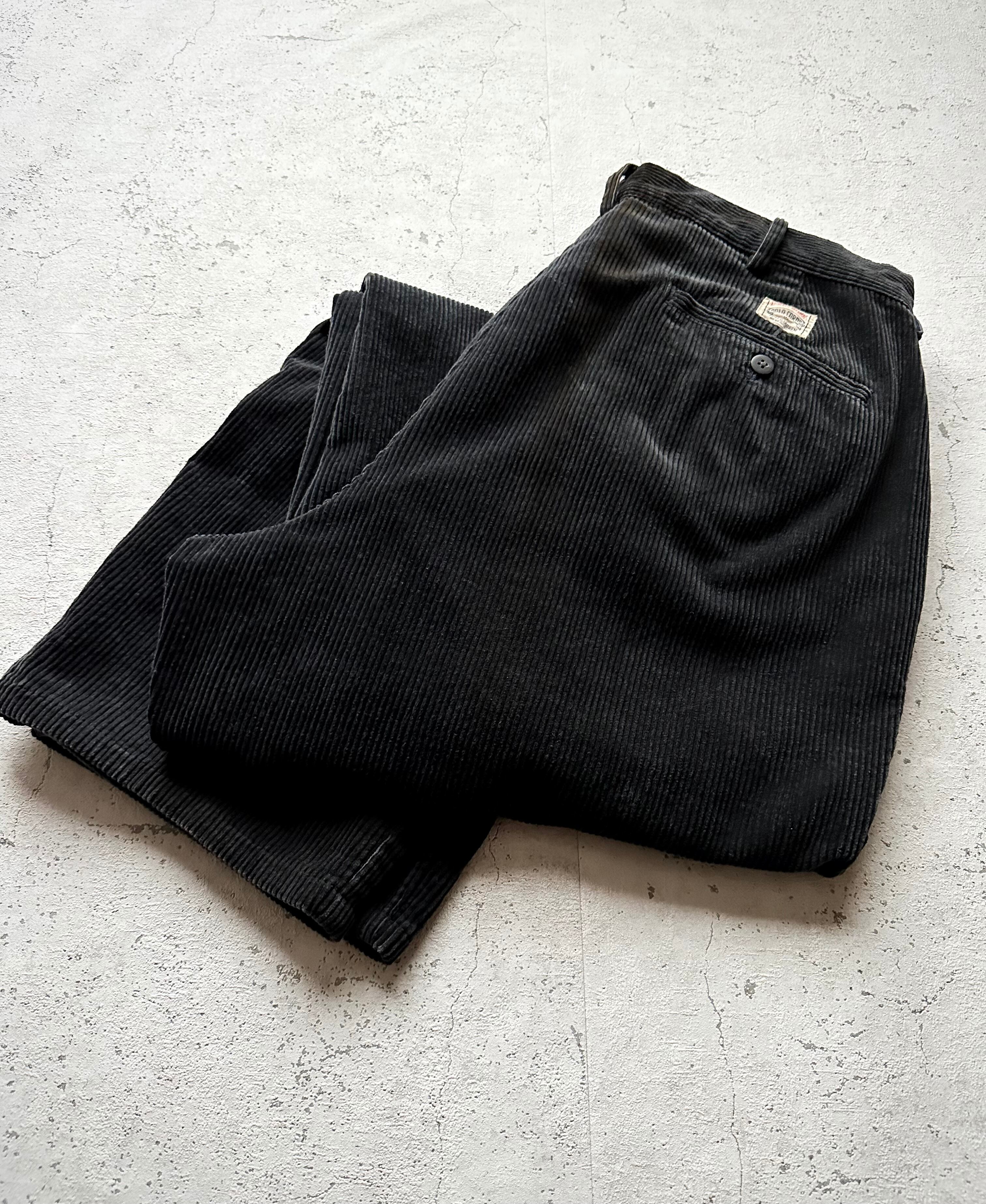 90s〜 RALPH LAUREN / POLO CORDS TROUSERS BLACK OLD VINTAGE ラルフ ...