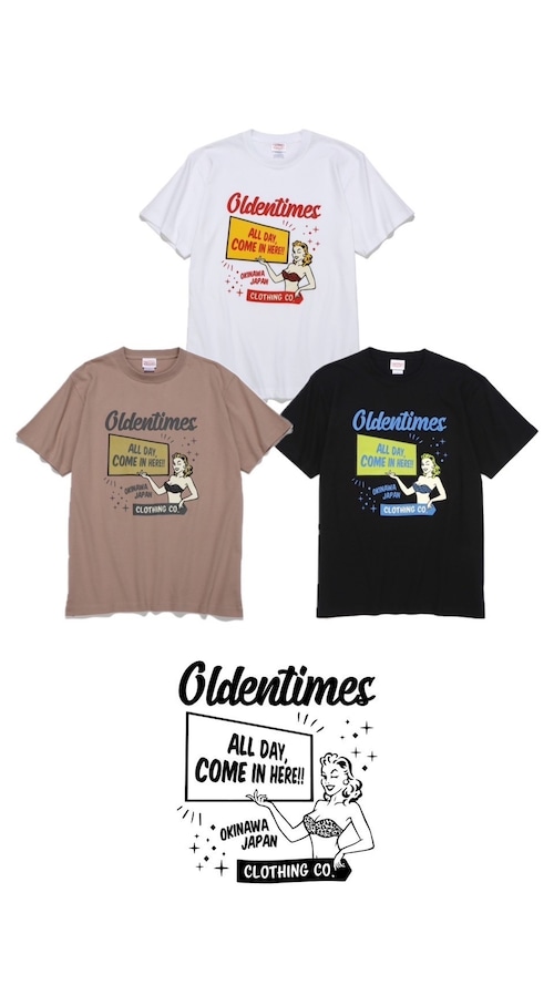 【新作/3色展開】WELCOME BOARD PIN UP GIRL TEE