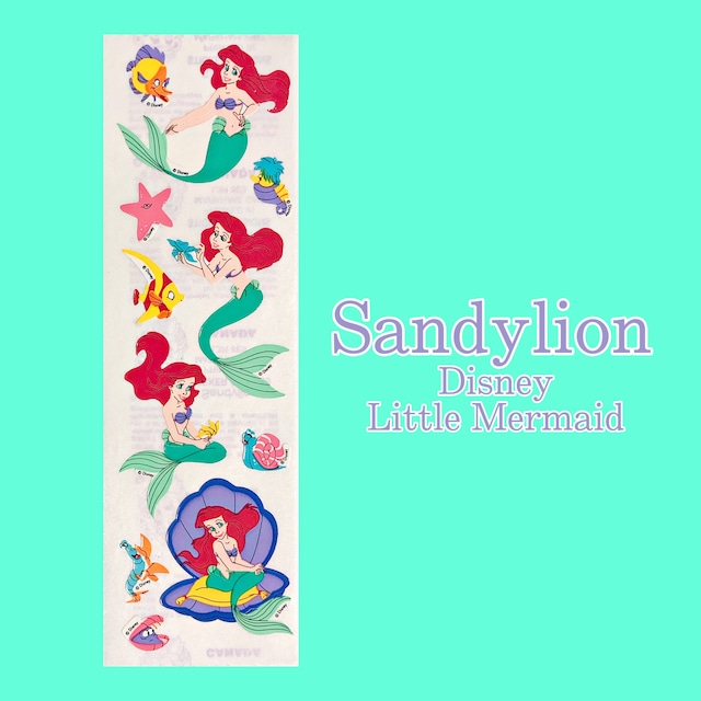 Sandylion リトルマーメイド アリエル Disney Little Mermaid ディズニーサンディライオンステッカー輸入海外シール Ptm