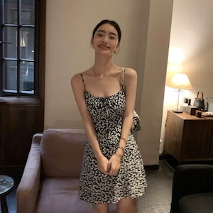 Floral Camisole Flare Silhouette one piece【S00252】