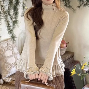 ハイネック縁フリルインナートップス ・9339