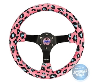 NRG　ステアリング　SAVAGE INSPIRED STEERING WHEEL PINK