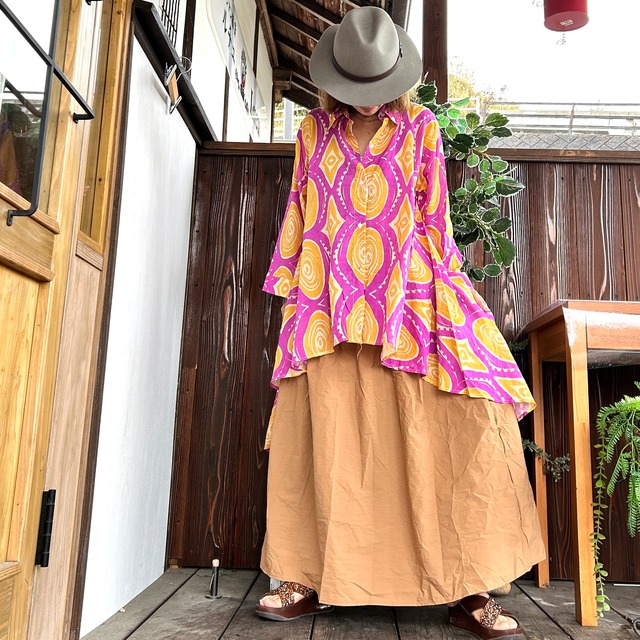アフリカンティストデザインブラウス