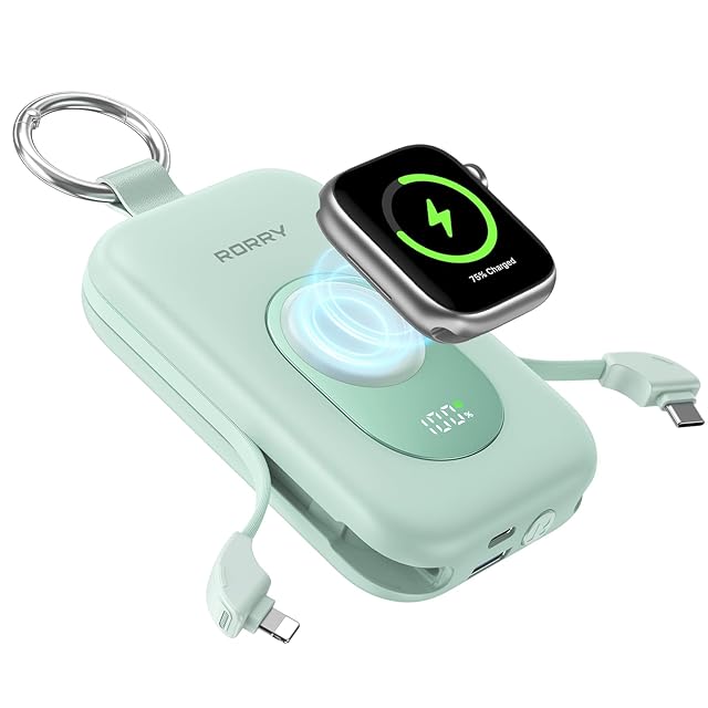 Magsafe対応モバイルバッテリー 16800mAh 大容量【ケーブル内蔵・4台