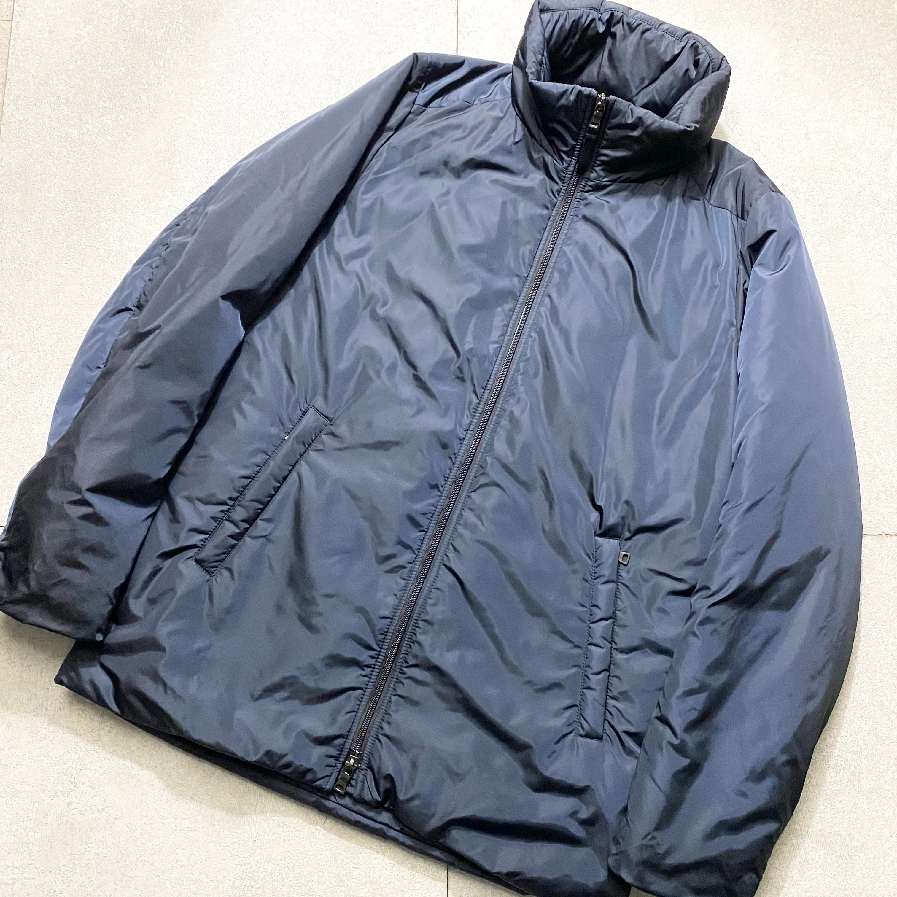 PRADA SPORT dark blue metallic nylon padding jacket | NOIR ONLINE