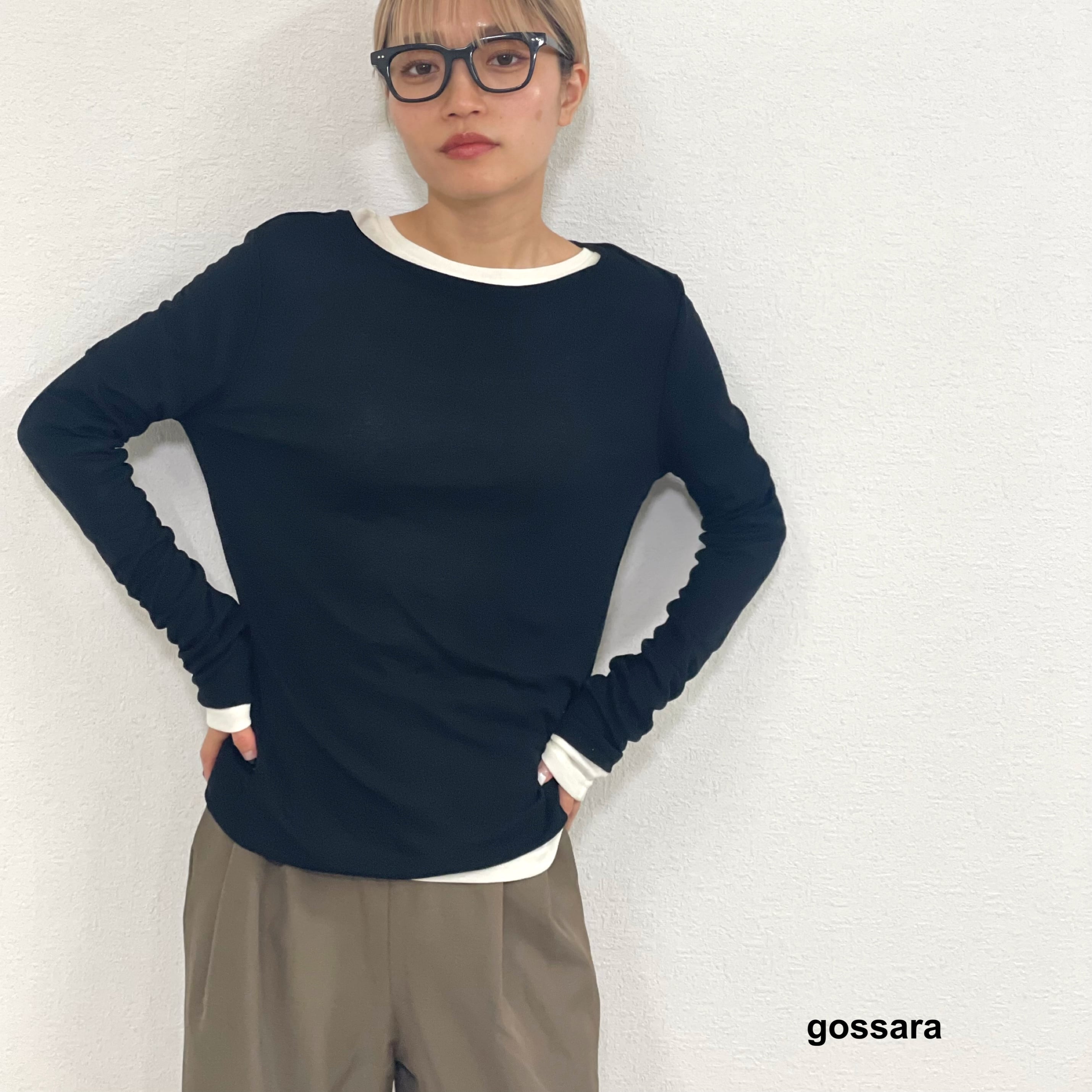 ダニエラグレジス　ボーダーボートネック　新品未使用 セール】もちもちリブボートネックフレアースリーブカラーニット