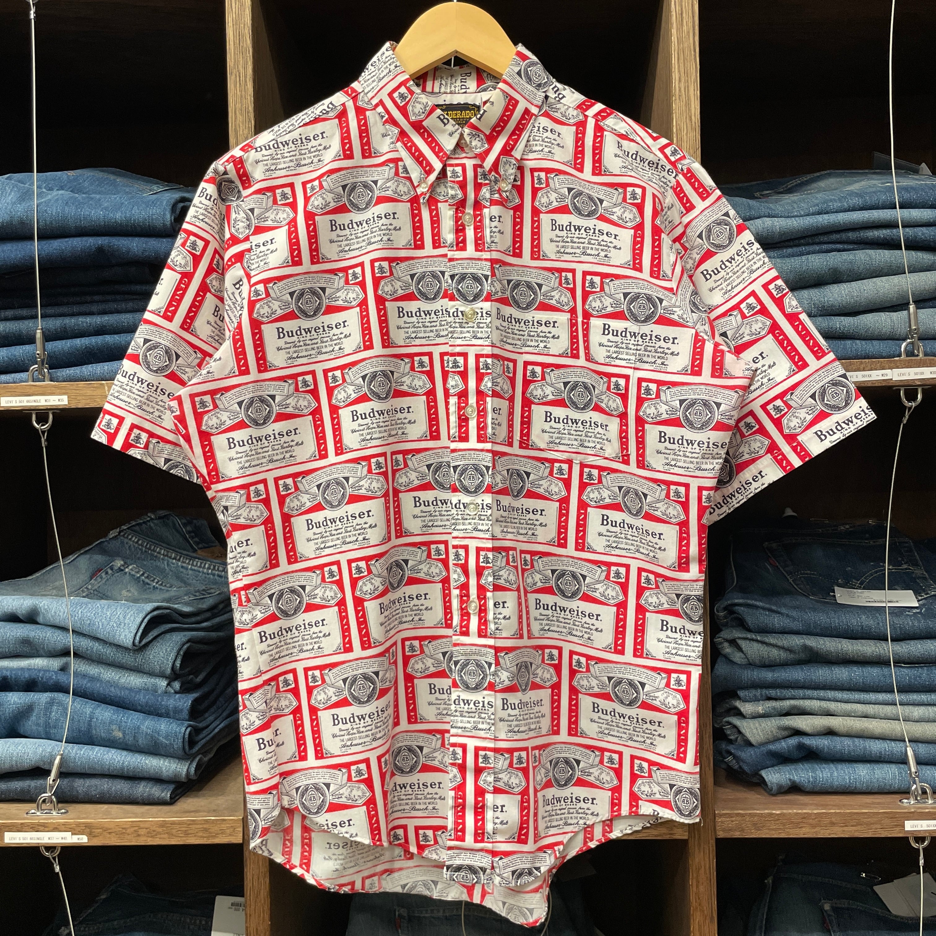 1960S VINTAGE BUDWEISER 総柄 3POINT SHIRT | safarionline