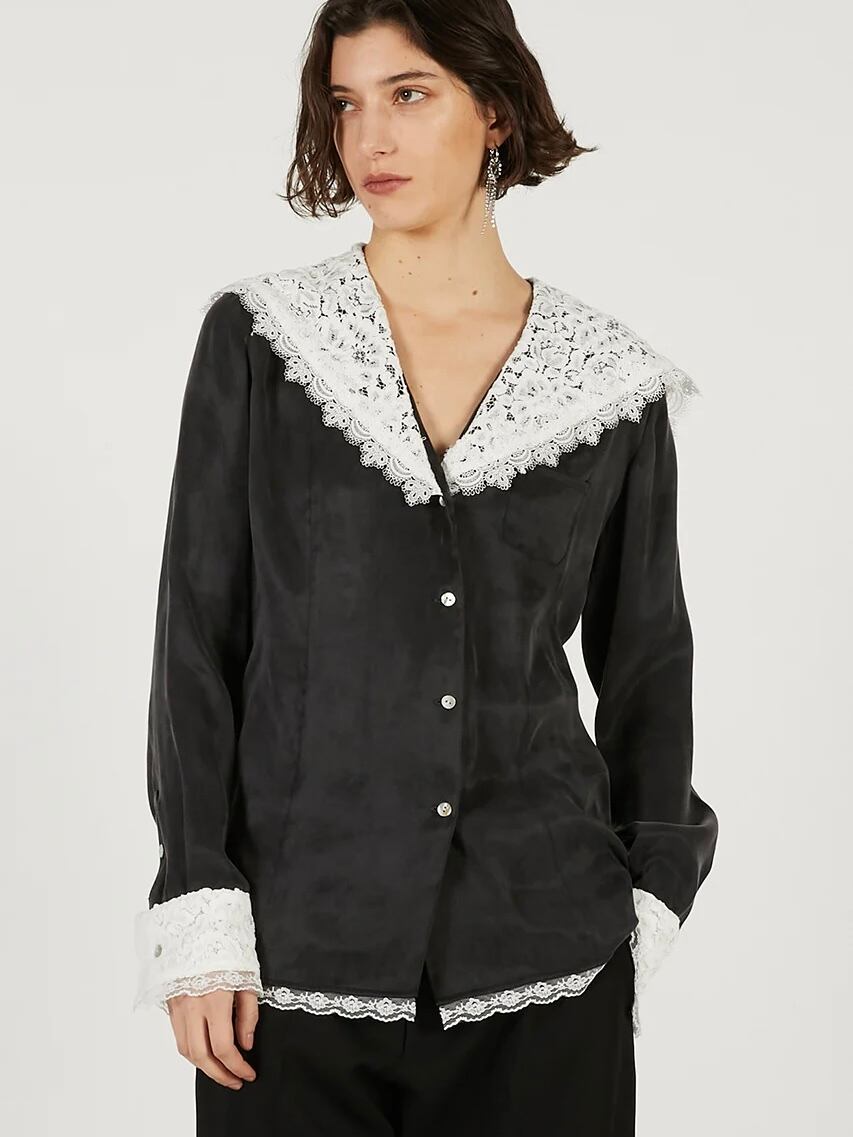 PRANKPROJECTプランクプロジェクト レースカラーシャツ 26SS】PRANK PROJECT プランクプロジェクト / Lace Collar Shirt