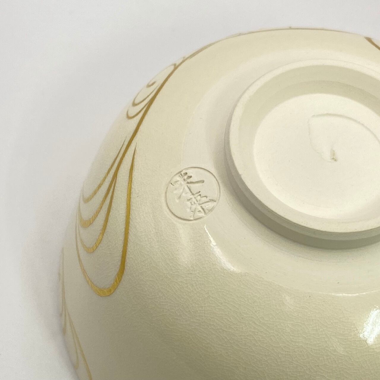 新品】茶碗 色絵 団扇 福本未来 共箱入 | 茶道具 錦玉堂