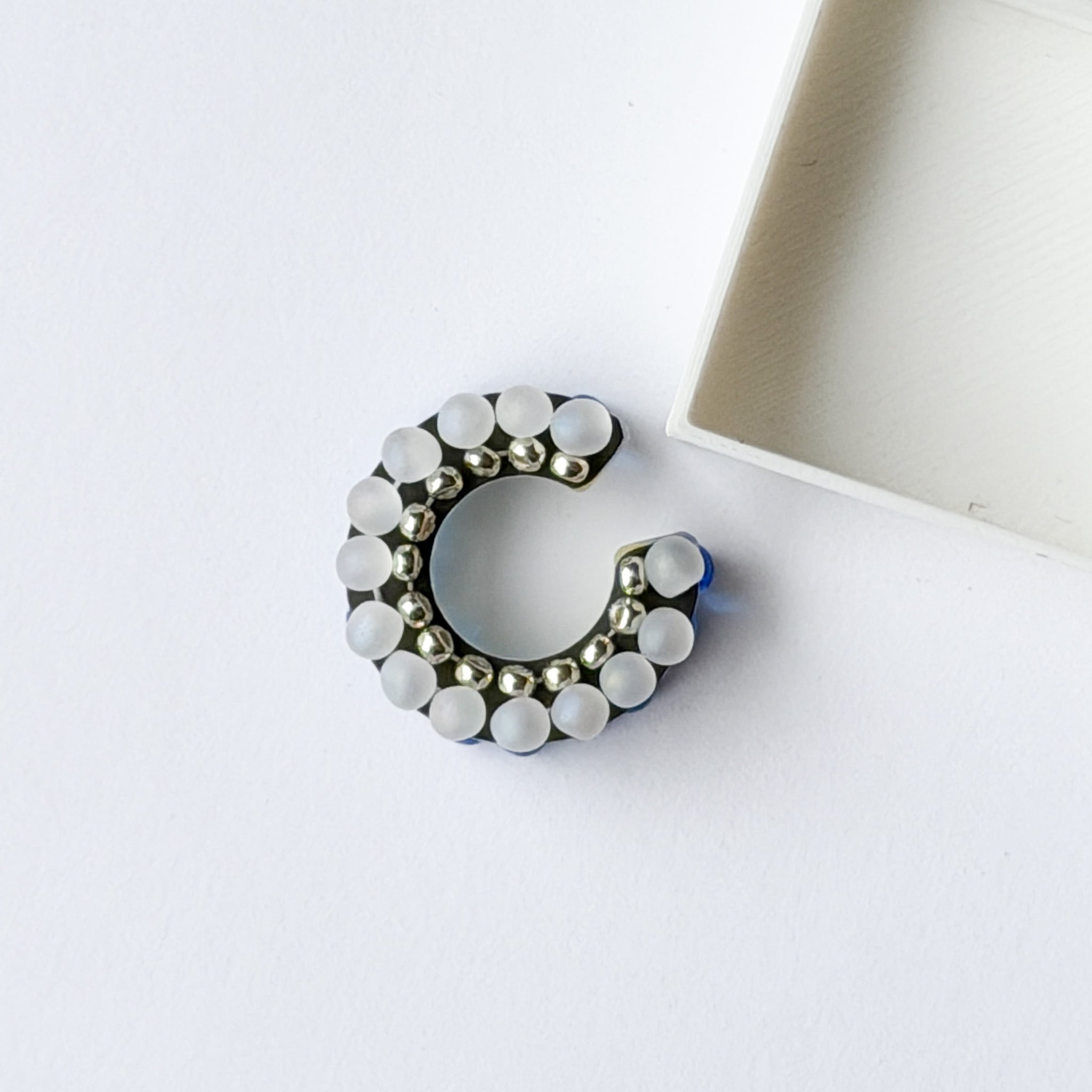 puzzle ring ear cuff 'bicolor' [03]