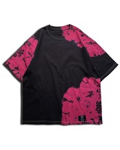【2着限定販売 / 最短即日発送】黒染めタイダイ半袖Tシャツ ピンクラグーン
