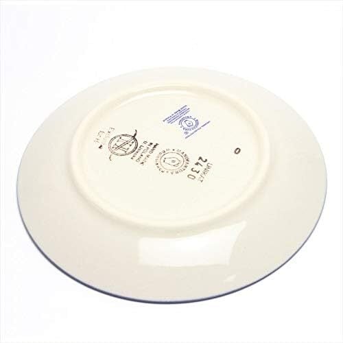 ポーリッシュポタリー 手描き小皿17cm 青花柄 ハンドメイド陶器 T130