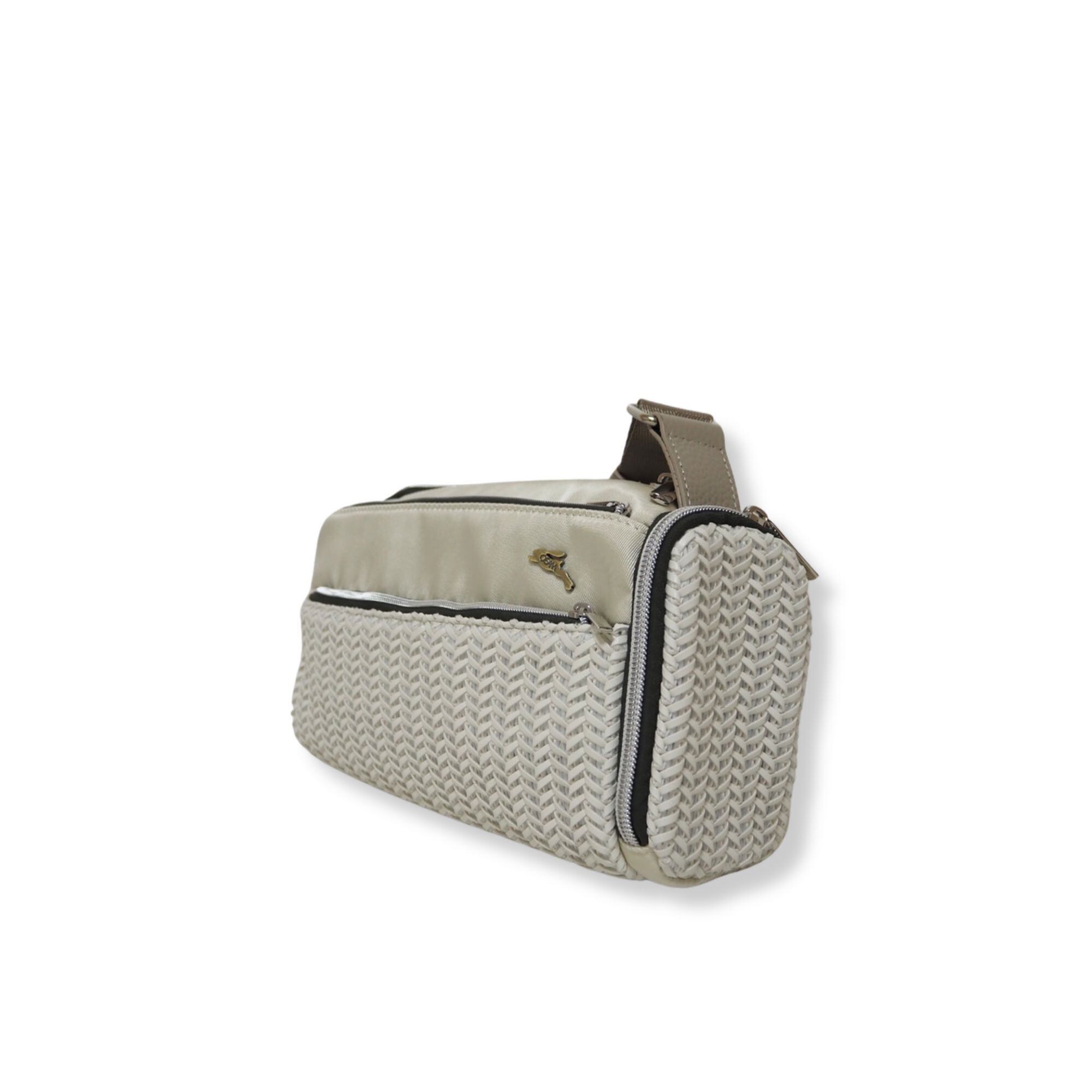 min min ホワイト ショルダーバッグ