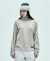 CALORA FLEECE HOODED PULLOVER_BEIGE