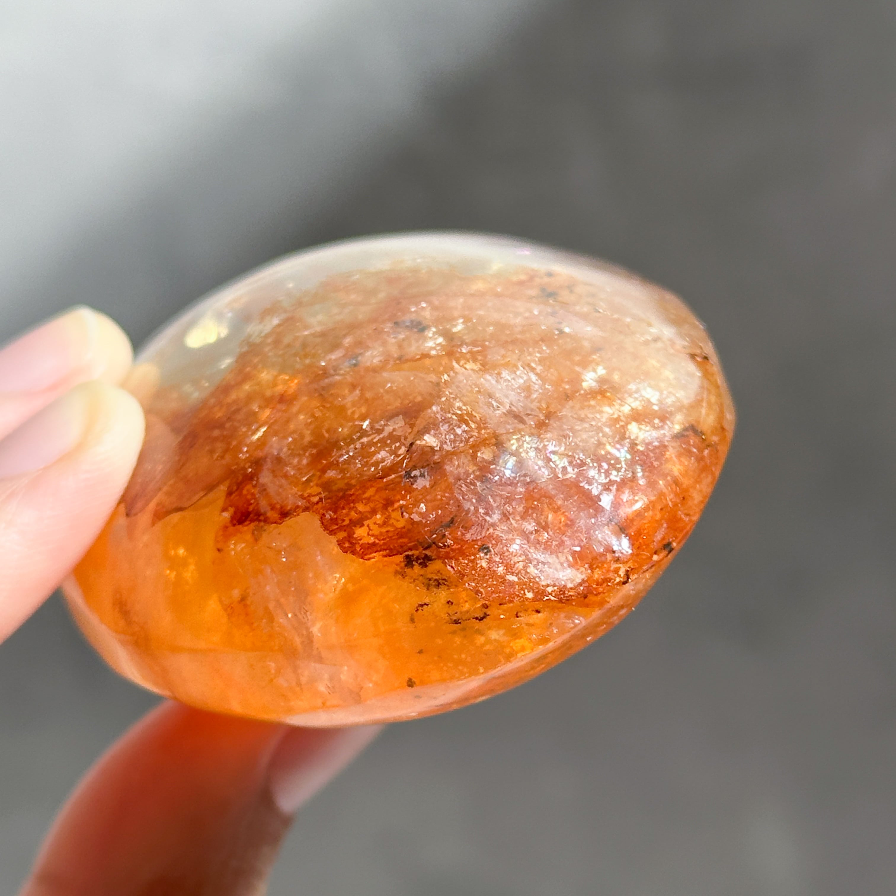 レッドヘマタイトクォーツ パームストーン35◇Red Hematite Quartz